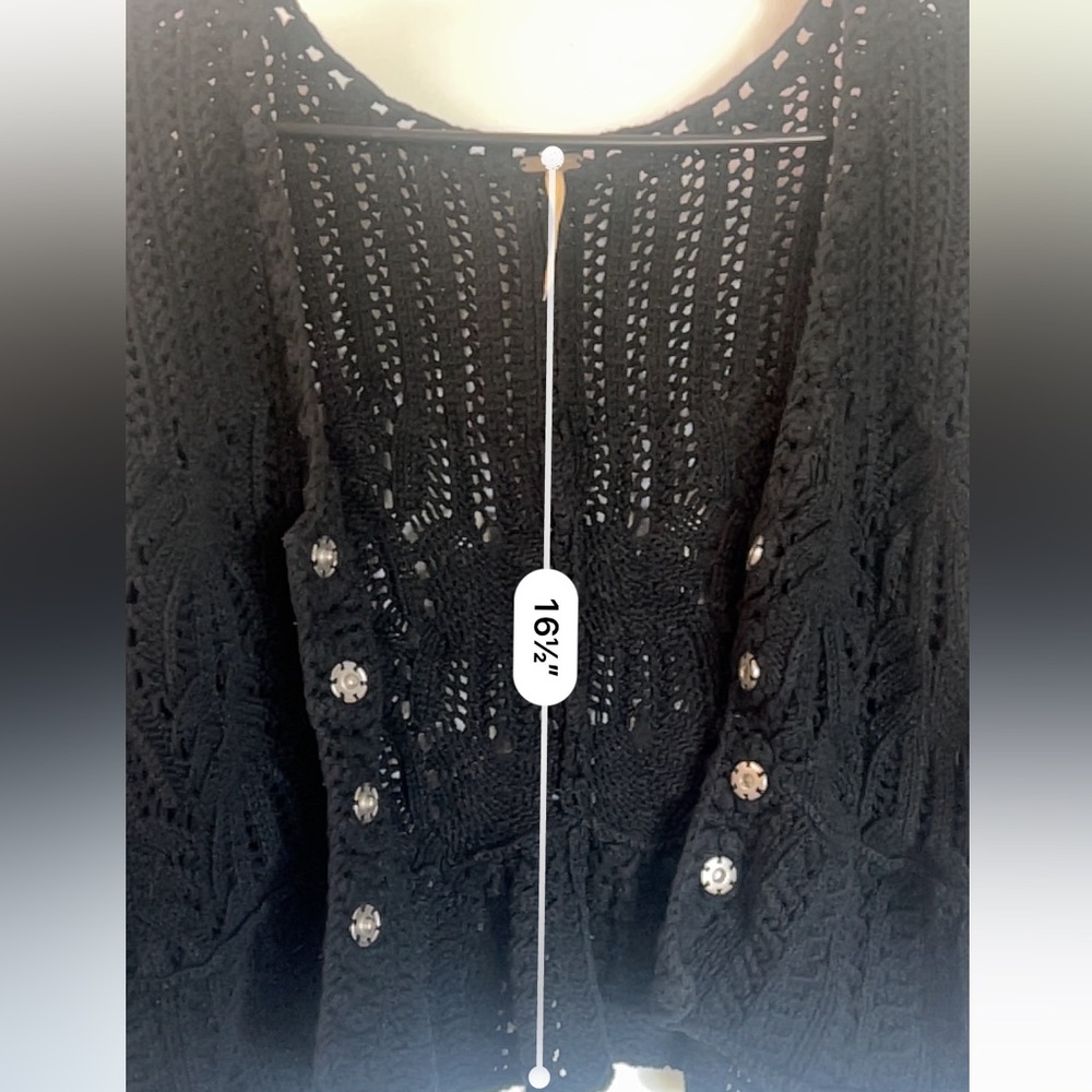 Free People Cropped Knit Cardigan Size M - Picture 4 of 7